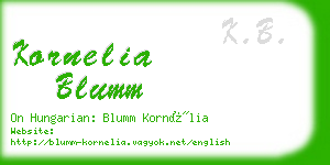 kornelia blumm business card